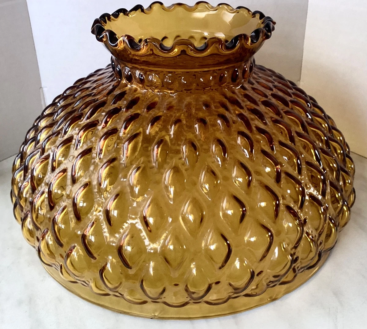 Amber Glass Lamp In Collectible Lamp Shades for sale | eBay