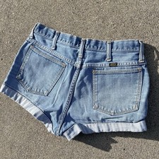 Vintage Maverick Blue Denim Shorts Cutoff Cowgirl Women's 12 1970's Booty USA