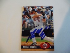 MICHAEL CUDDYER MINNESOTA TWINS 2003 DONRUSS  AUTOGRAPHED BASEBALL CARD