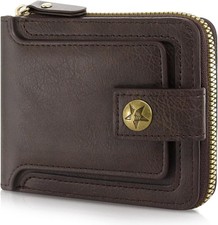 Billetera Hombre Carteras De Cuero Men Minimalista Delgadas Bloqueo Rfid Para