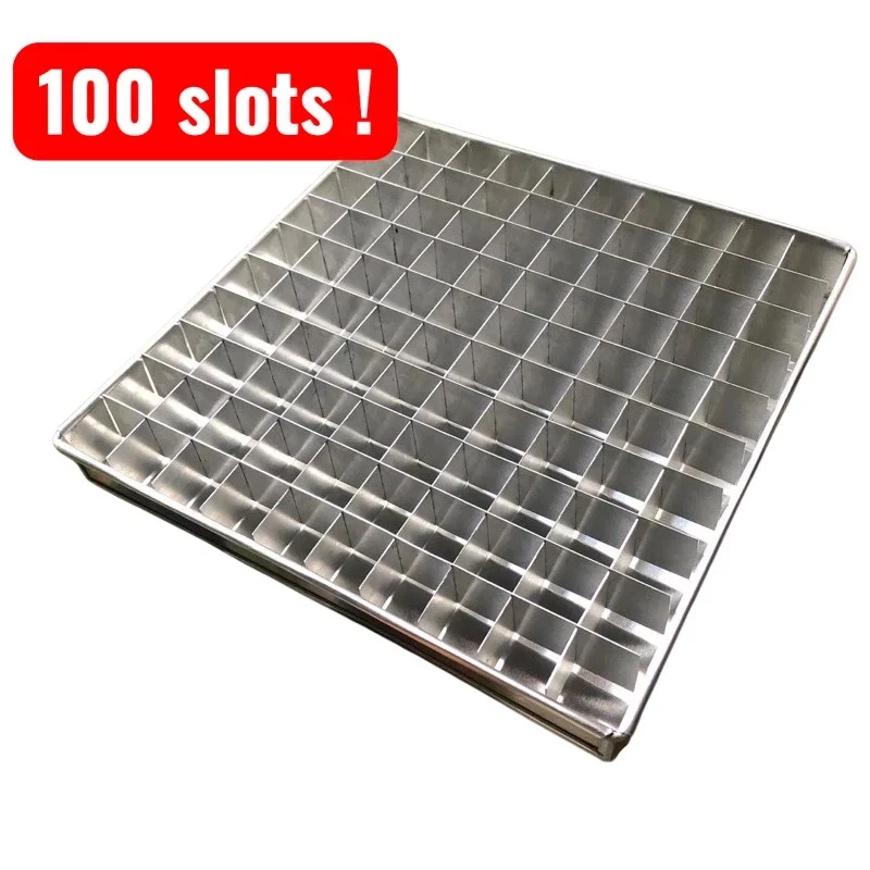 Brownie Divider Pan 100 Slot 10x10 Grid Aluminium Baking Mold Cake FREE SHIPPING