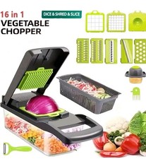 16 in 1 Vegetable Chopper Fruit Salad Mandolin Slicer Food Dicer Cutter Peeler