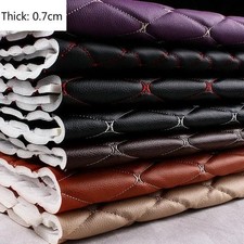 100x158cm Faux Leather Quilted Pvc Fabric Car Interior Upholstery Mat