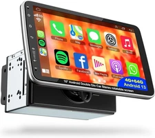 (2GB+64GB) 10.1" Rotatable Android Single Din Wireless Carplay Stereo Head Unit