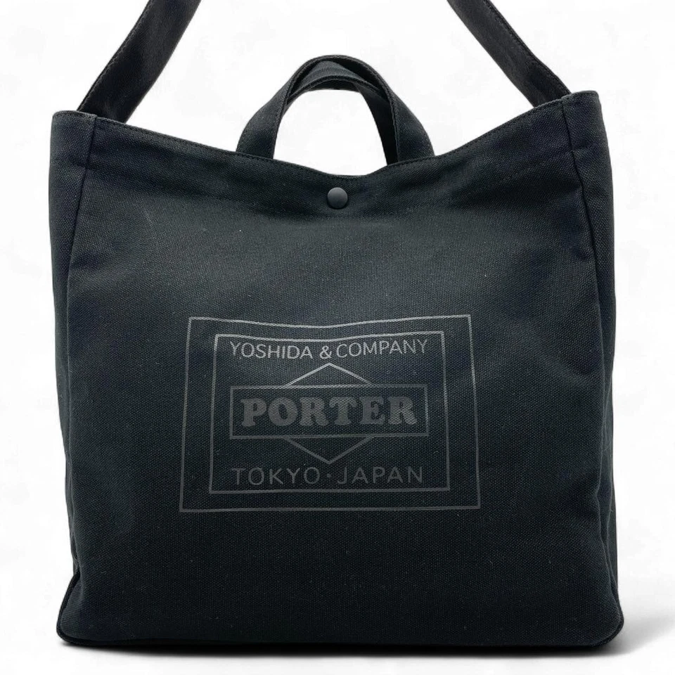 Sac fourre-tout Porter, toile, noir, 2 voies, sac à bandoulière - Photo 2/4