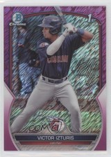 2023 Bowman Chrome Prospects Fuchsia Shimmer Refractor /199 Victor Izturis o1w
