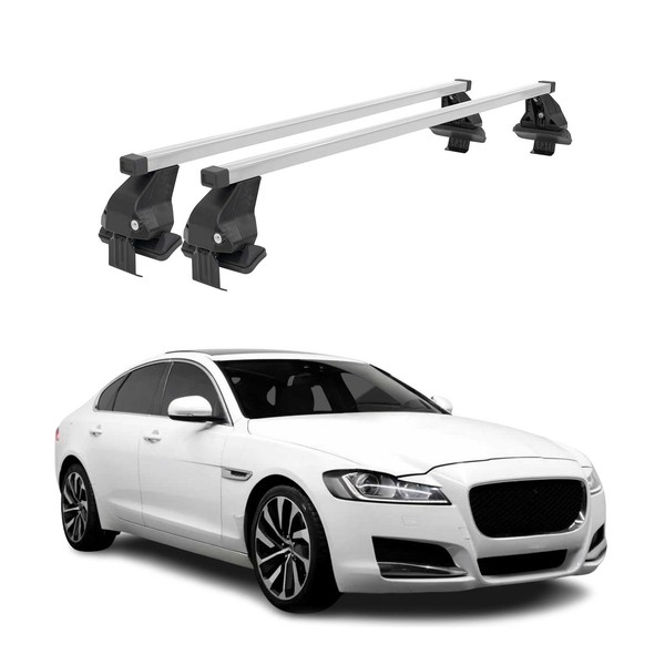Menabo DachträGer GrundtäGer FüR Jaguar XF X260 2015-2020 50Kg Stahl Silber 2X-image