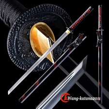 Espada Katana Samurai Japonesa Hecha a Mano Funcional Ninjato Recta Full Tang T10