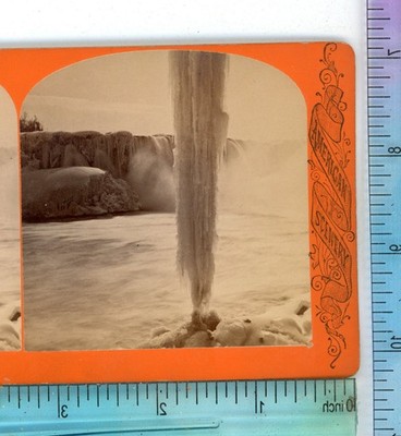 King of Icicles Below Table Rock Niagara Falls Stereoview