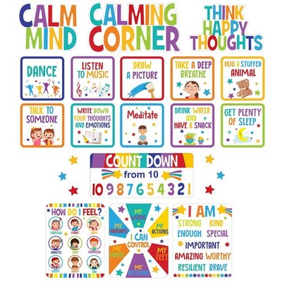 Calm Down Corner Bulletin Board Set for Classroom Decoration Feelings Chart M...