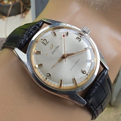 Vintage ENICAR STAR JEWELS men's manual wind watch swiss made 1960s