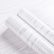 White Peel and Stick Wallpaper Wood Contact Paper for Cabinets Adhesive Wood Gra