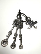 Ganz Sunflower Measuring Spoons Smidgeon Pinch Dash Hook SET of 3 Silver Metal