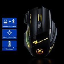 MOUSE GAMING 7 PULSANTI WIRELESS BLUETOOTH 5.1 + 2.4GHZ RICARICABILE DPI