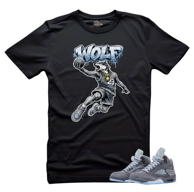 #ad #ad Shirt To Match Jordan 5 Wolf Grey Shoes The Wolf Sneaker Match Tees $22.28