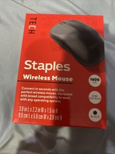 NEW Staples Wireless MOUSE Optical USB BLACK