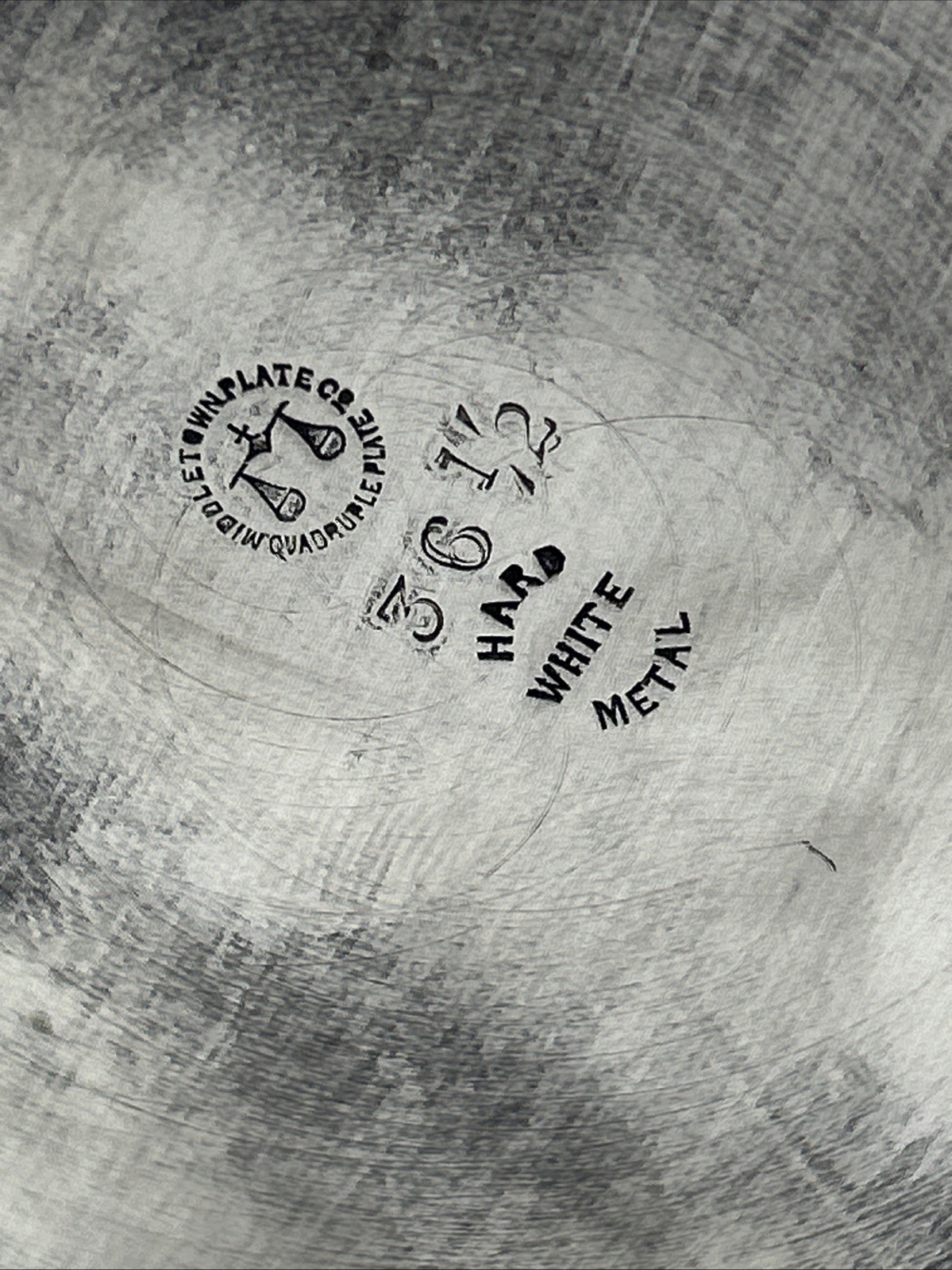 Antique Middletown Plate Co Pitcher Quadruple Hard White Metal Silver Plate 36.5