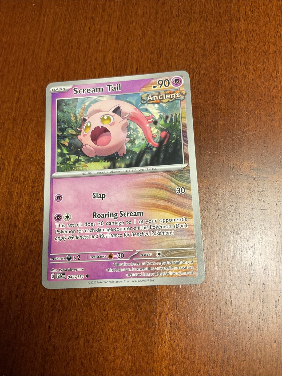 Scream Tail 042/131 Prismatic Evolutions Regular Pokemon TCG Card