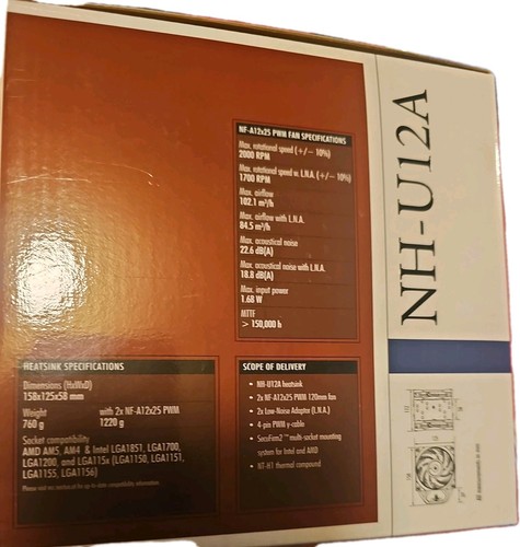 Noctua NH-U12A U Type Premium CPU Cooler 120MM - Afbeelding 3 van 9