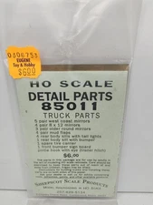 Vintage HO Scale Truck Detail Parts Sheepscot 85011 Brass Mirrors Flaps Kit