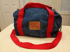 Borsone vintage Levis 501 denim piccolo/medio blu anni 80 Levi Strauss patch