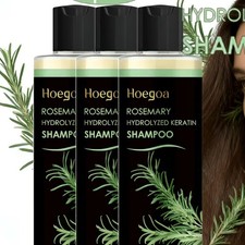 3 Pack HOEGOA Rosemary Shampoo New Anti-Hair Loss fast Long Hair Growth 300ml 14.39 per litre