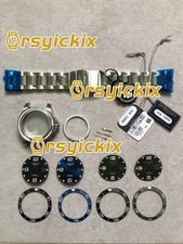 DIY SET for 2824 watch case  dial  hands  Strap sapphire 41mm