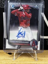 2025 Bowman - Chrome Prospect Autographs Hayden Alvarez #CPA-HA (AU, RC)