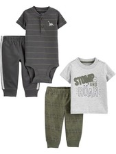 Baby Boys' 4-Piece Bodysuit, Top, and Pant Set