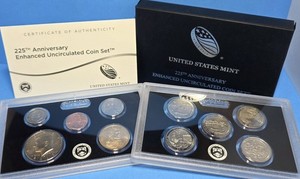 2017 U.S. Mint 225th Anniversary Enhanced Uncirculated Coin Set with Box + COA