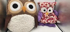 Set Of 2 Handmade Owl Stuffie/pillows