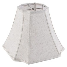 Oatmeal Linen Square Cut Corner Bell Lamp Shade Medium Lampshade 6.25 6.25''T...