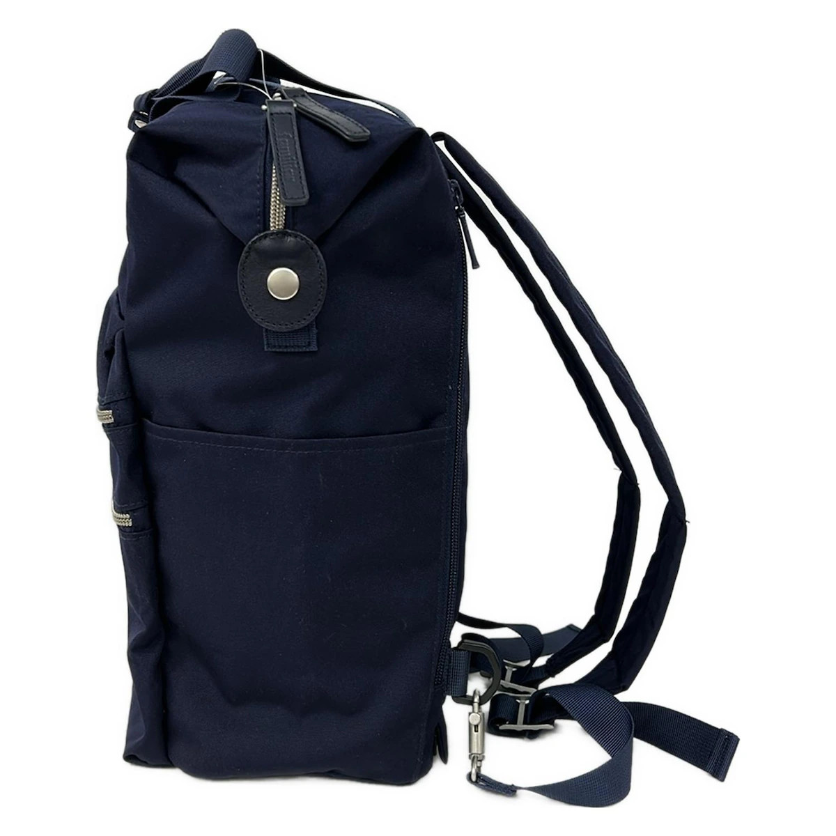 familiar Navy Polyester Leather Backpack - image 2