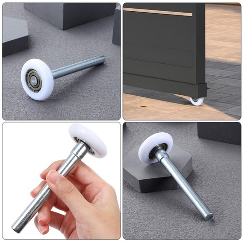 2 Pezzi Puleggia Nylon Porta Garage Runner Ruota Rulli Silenziosi Mandrini Binario - Foto 11 di 12
