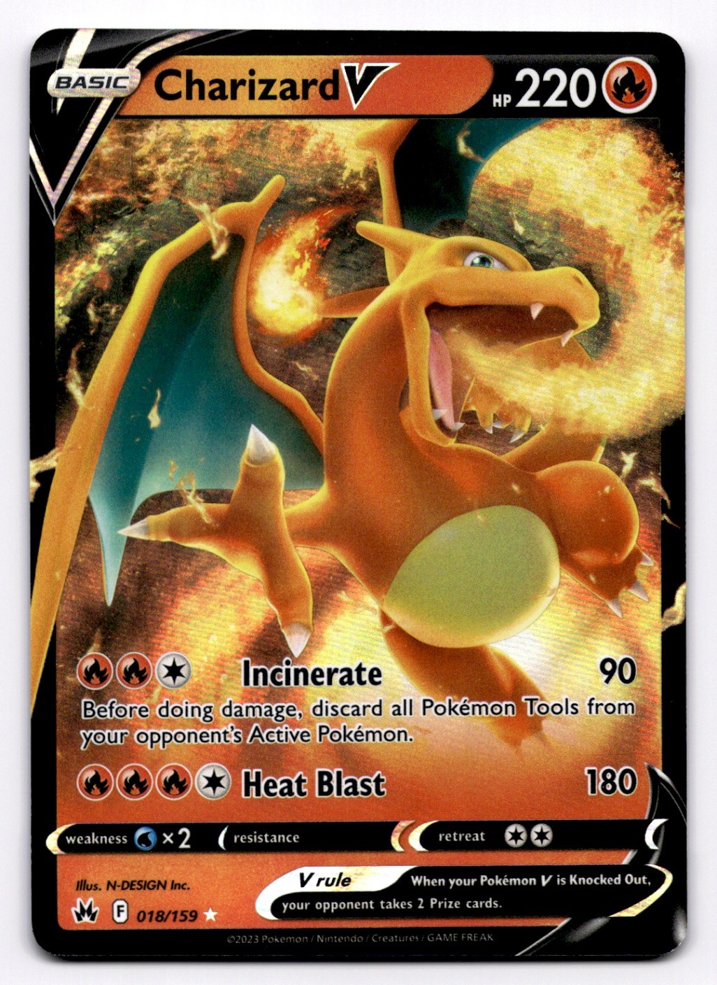 Charizard V Crown Zenith - Pokemon NM 018/159