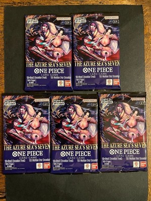 5x One Piece TCG Booster - The Azure Sea's Seven Pack OP14 OP-14 NEU OVP English