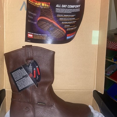 WOLVERINE Buccaneer Well Steel Toe Work Boots Men's Sz 9 W048267(Brand New