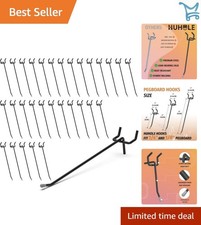 Pegboard Hooks 6 Inch Alloy Steel 50 Pack Wall Mount Garage Tool Organizer