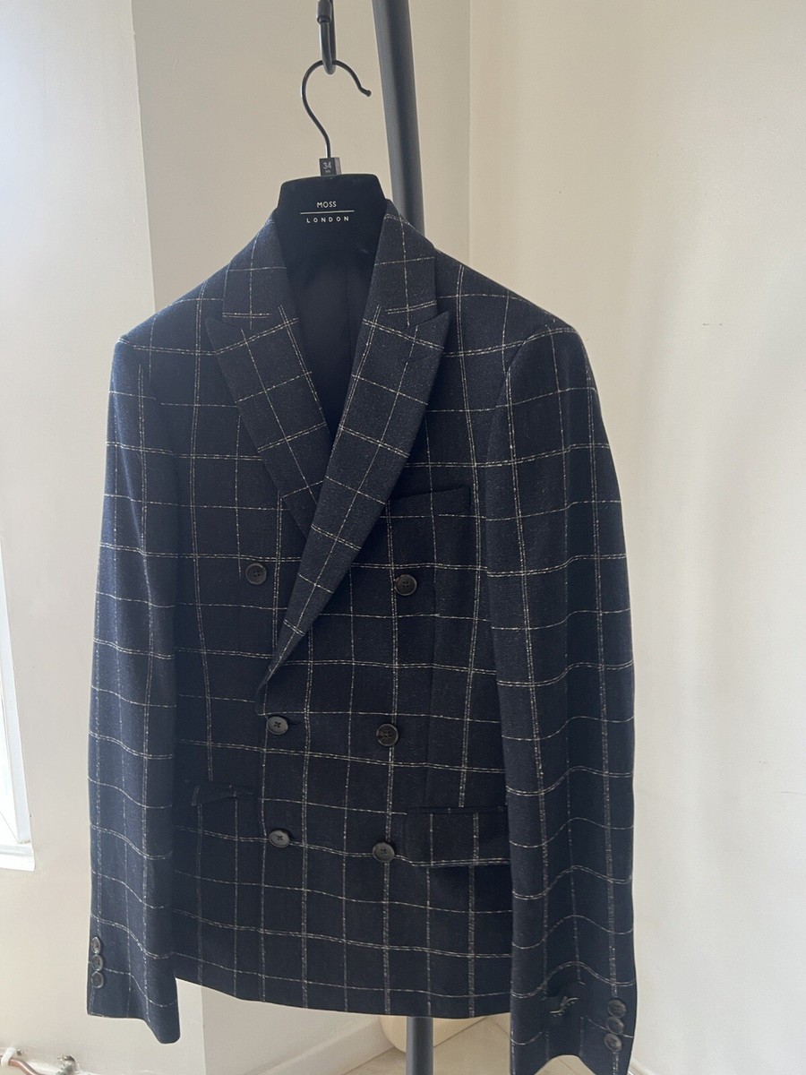 Moss Bros London Double Breasted Skinny Fit Suit UK