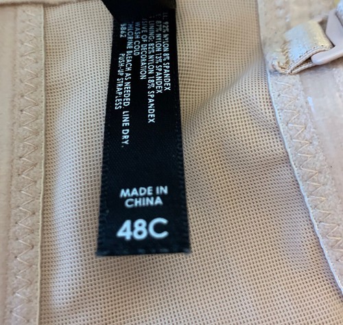 Torrid Curve Beige with Lace Removeable Straps Padded Bra Plus Size 48C - Picture 5 of 5