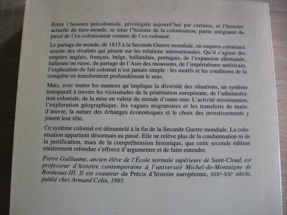 Guillaume Le monde colonial XIX°-XX°s A.Colin 1994 - Photo 2/4