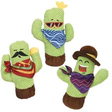 Zanies Sassy Cactus Plush Funny Dog Puppy Toys Western Pet Textured Toy Squeaker