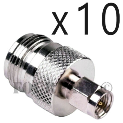 10 Pack - SMA Male to N Female RF Wifi Antenna Coax Adapter Converter Connectors