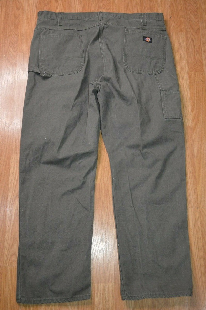 Men's Carpenter Work Olive Green Pants 1939RMS 44x32 Dickies
