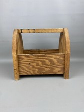 Primitive Wooden Shoe Shine Valet Caddy Box Vtg Wood Handmade Paint Storage Art