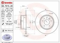 Bremsscheiben 2X Beschichtet Brembo Coated Disc Line 08.7015.21