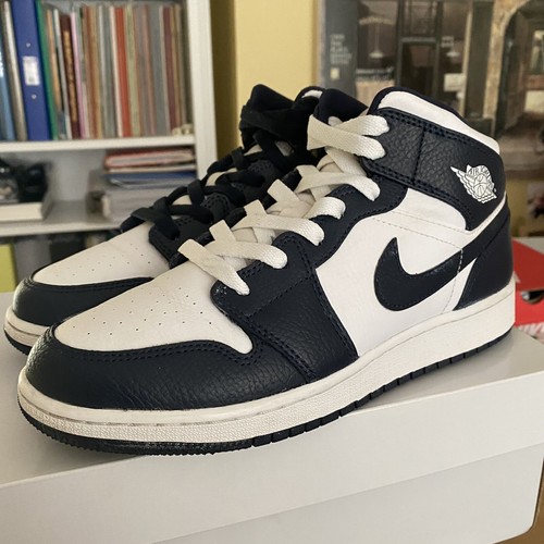 Nike Air Jordan 1 Mid Gold White Obsidian UK 5.5 US 6Y EU 38.5 | eBay