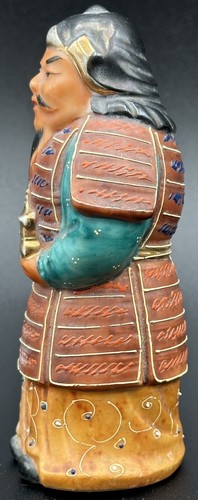 Vintage Japan Kutani Moriage Bishamonten Bishamon God Figurine Statue Japanese - Picture 5 of 11