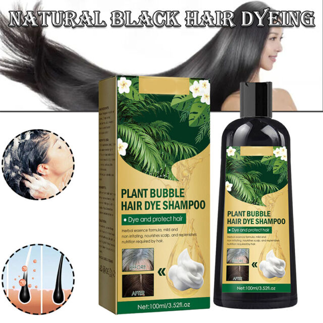Plant Bubble Hair Dye Shampoo Household Easy-to-wash Hair Coloring A VZ9590