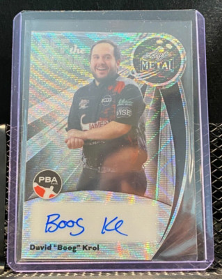 David ''Boog'' Krol  2024 Leaf Metal PBA Off the Hook - Auto - Silver #8/49